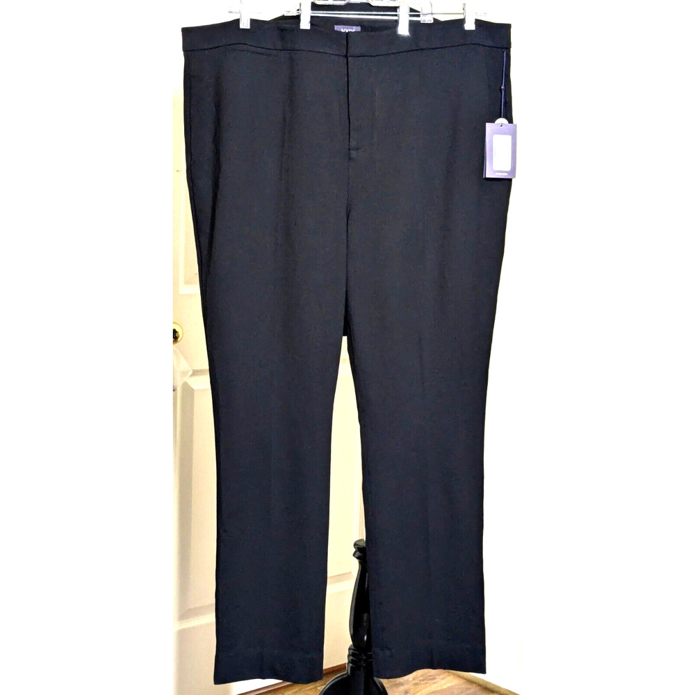 NYDJ Pants Womens 24W Black Plus Size Slim Ponte Knit Stretch Trouser W11Z2020